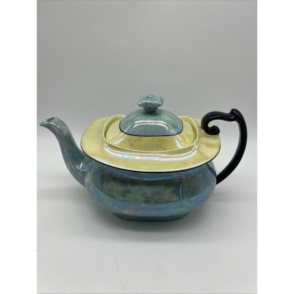 Czech Slovakia Phoenix China Lusterware Sugar Bowl, Creamer & Teapot